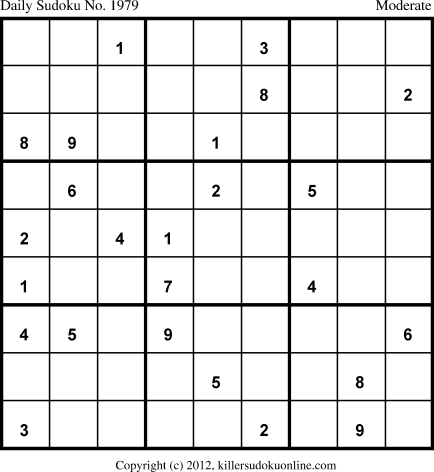Killer Sudoku for 8/3/2013