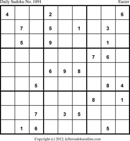Killer Sudoku for 5/7/2013