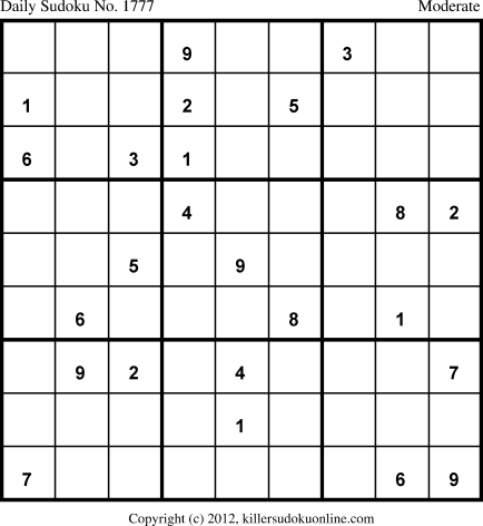 Killer Sudoku for 1/13/2013