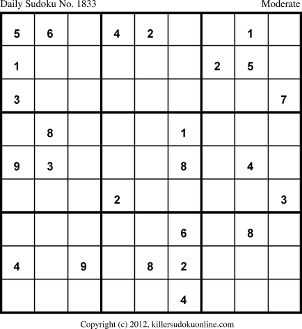 Killer Sudoku for 3/10/2013