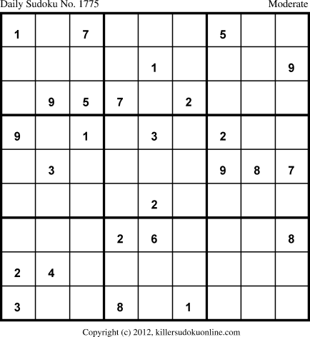 Killer Sudoku for 1/11/2013