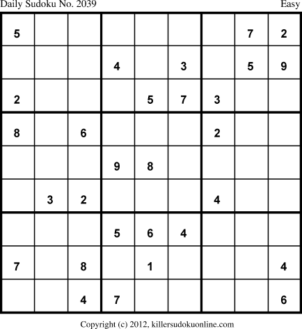 Killer Sudoku for 10/2/2013