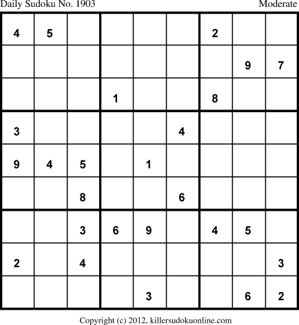 Killer Sudoku for 5/19/2013