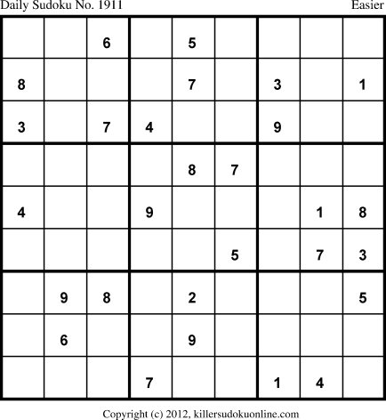 Killer Sudoku for 5/27/2013