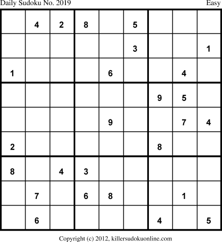 Killer Sudoku for 9/12/2013