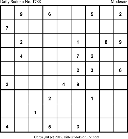 Killer Sudoku for 1/24/2013