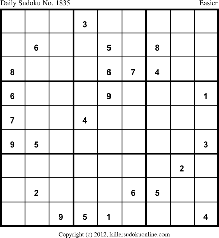 Killer Sudoku for 3/12/2013