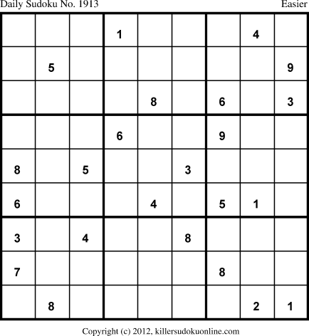 Killer Sudoku for 5/29/2013