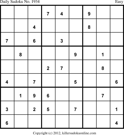 Killer Sudoku for 6/19/2013