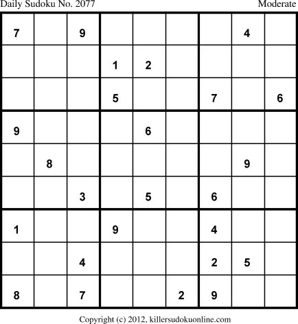 Killer Sudoku for 11/9/2013