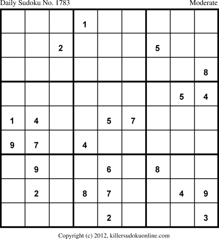 Killer Sudoku for 1/19/2013