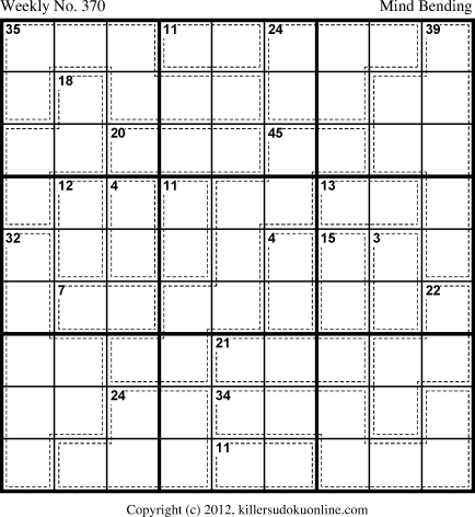 Killer Sudoku for 2/4/2013