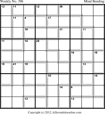 Killer Sudoku for 8/5/2013