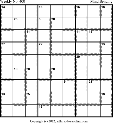 Killer Sudoku for 9/2/2013