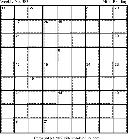 Killer Sudoku for 5/6/2013