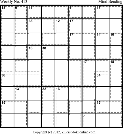 Killer Sudoku for 12/2/2013