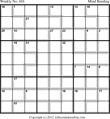Killer Sudoku for 12/23/2013