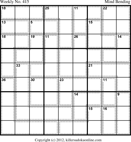Killer Sudoku for 12/16/2013