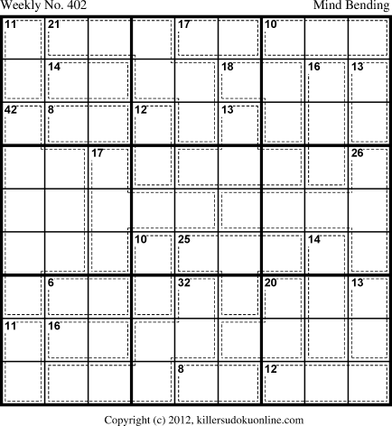 Killer Sudoku for 9/16/2013