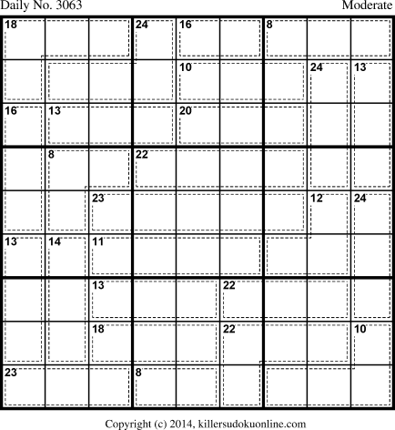 Killer Sudoku for 5/8/2014
