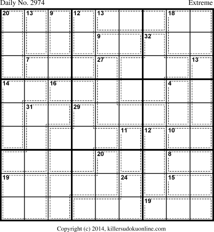 Killer Sudoku for 2/8/2014