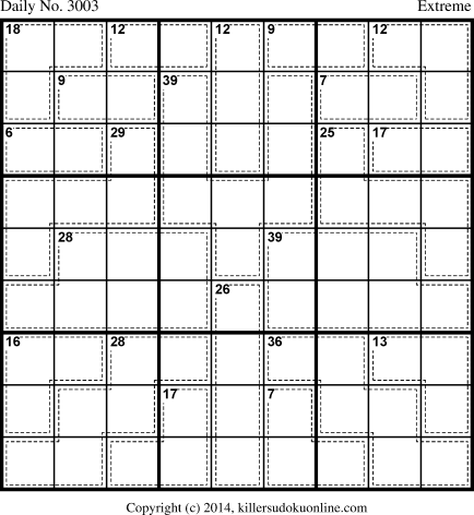 Killer Sudoku for 3/9/2014