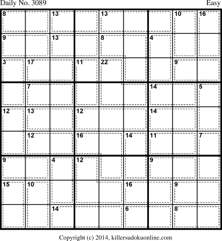 Killer Sudoku for 6/3/2014