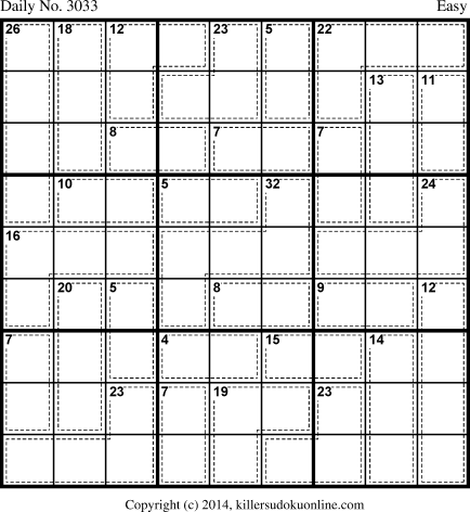 Killer Sudoku for 4/8/2014