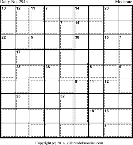 Killer Sudoku for 1/8/2014