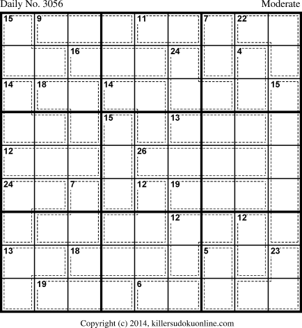 Killer Sudoku for 5/1/2014