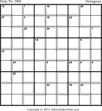 Killer Sudoku for 2/2/2014