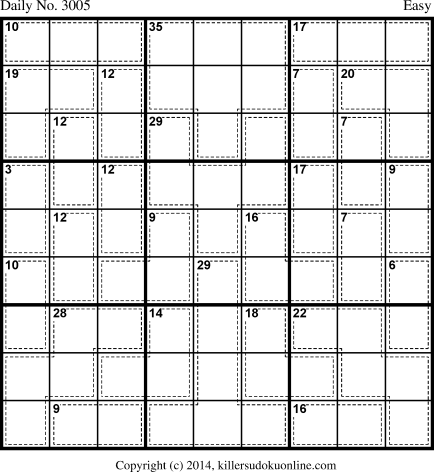 Killer Sudoku for 3/11/2014