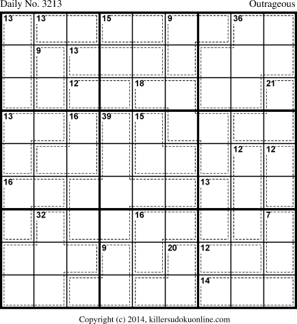 Killer Sudoku for 10/5/2014