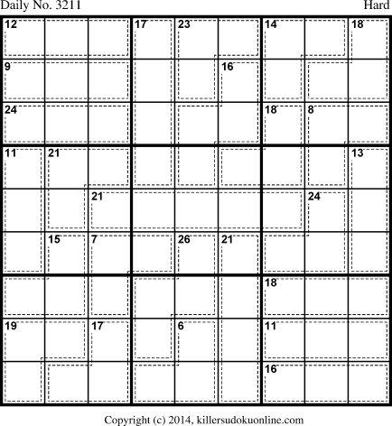 Killer Sudoku for 10/3/2014