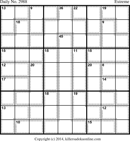 Killer Sudoku for 2/22/2014
