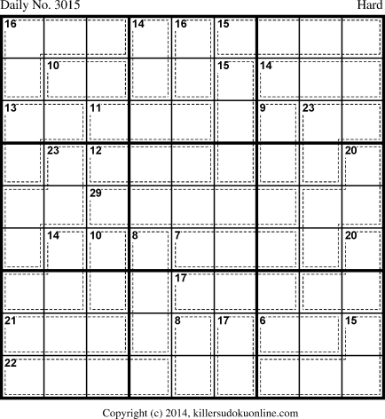 Killer Sudoku for 3/21/2014