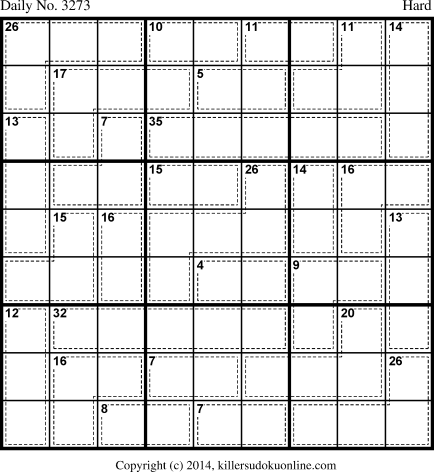 Killer Sudoku for 12/4/2014