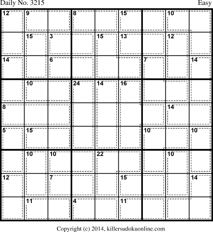 Killer Sudoku for 10/7/2014