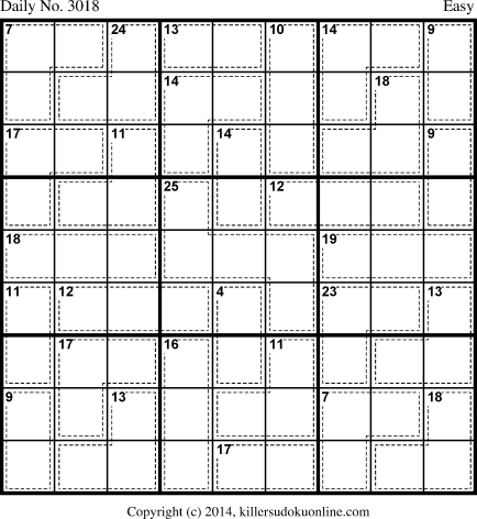 Killer Sudoku for 3/24/2014