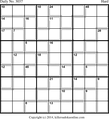 Killer Sudoku for 4/12/2014