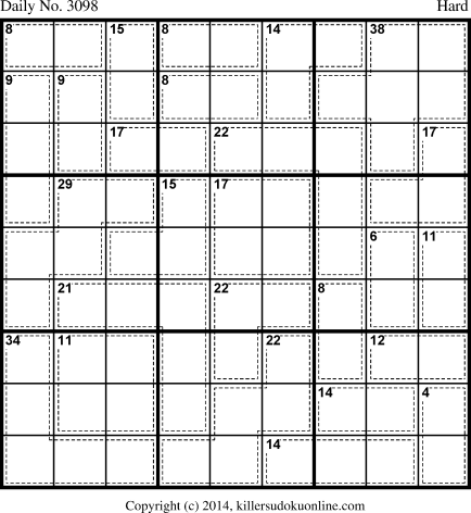 Killer Sudoku for 6/12/2014
