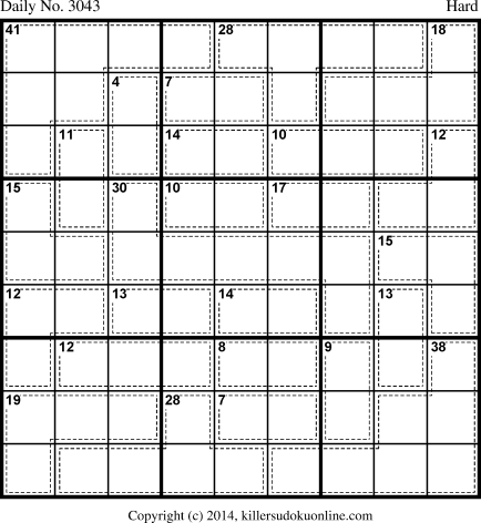 Killer Sudoku for 4/18/2014