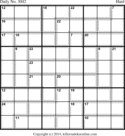 Killer Sudoku for 4/17/2014