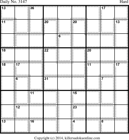 Killer Sudoku for 7/31/2014