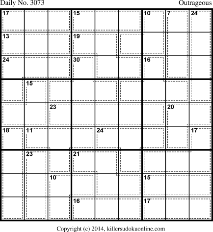Killer Sudoku for 5/18/2014
