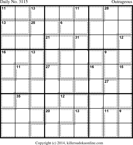 Killer Sudoku for 6/29/2014