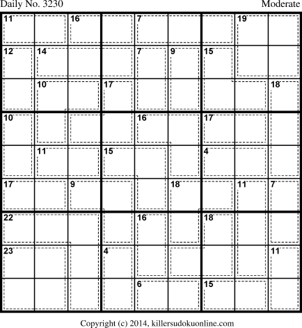 Killer Sudoku for 10/22/2014