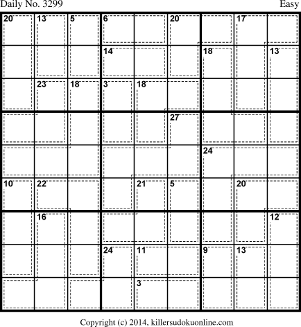 Killer Sudoku for 12/30/2014