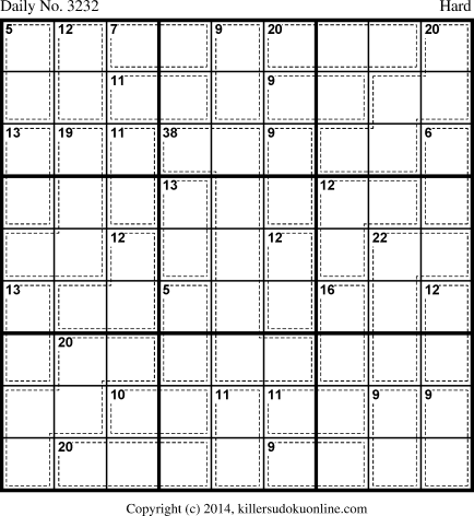 Killer Sudoku for 10/24/2014