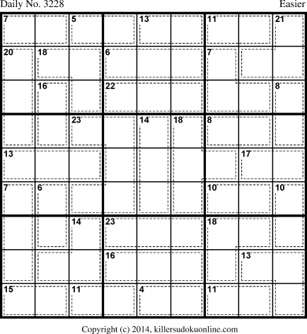 Killer Sudoku for 10/20/2014